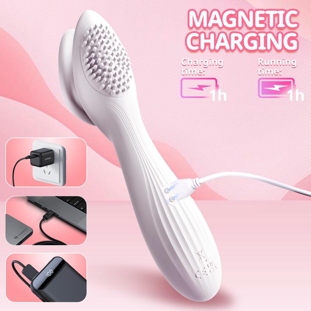 Powerful 2 In 1 Vagina Sucking Vibrator Nipple Oral Vacuum Stimulator G Spot Clitoris Massage Female Masturbator Sex Toys Women