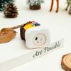 Santa House Miniatures Resin Christmas Microlandscape Ornament Christmas Small House Lamp  Kid Gift