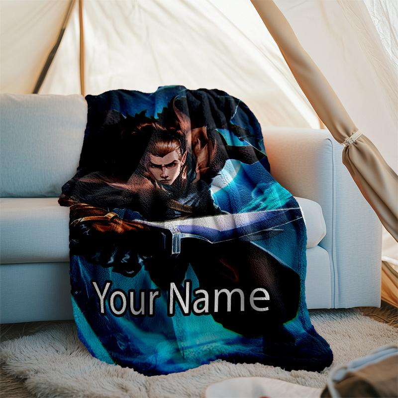 Custom Name Vox Machina Theme Printed Blanket - Perfect for Couch, Bed, Travel & Outdoor Use | Machine Washable, Cozy & Durable.