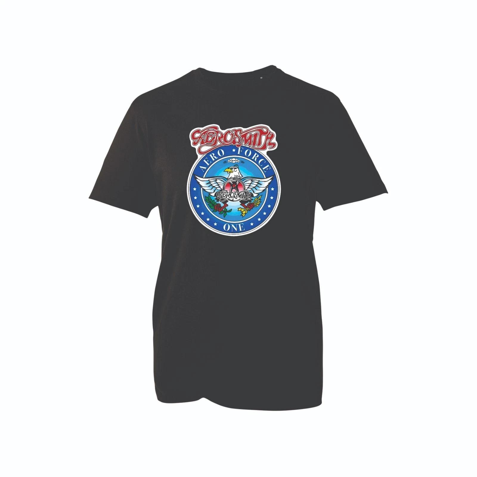 Vintage Aerosmith Aero Force One T-shirt Adult Size Black Rock Band Tee L