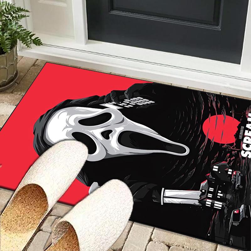 Heartbeat Ghostface Of Horror Office Rug Chair Mat, Game Carpet, Suitable for Front Door, Bedroom, Living Room, Desk, Holiday Gift