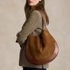 Polo Ralph Lauren Polo ID Logo Magnetic Closure Leather Tote Shoulder Bag Large Women Bags Brown WAPOBAG02V20122