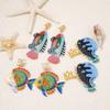 Holiday sea breeze new fashion design acrylic tropical fish series earrings cute niche earrings