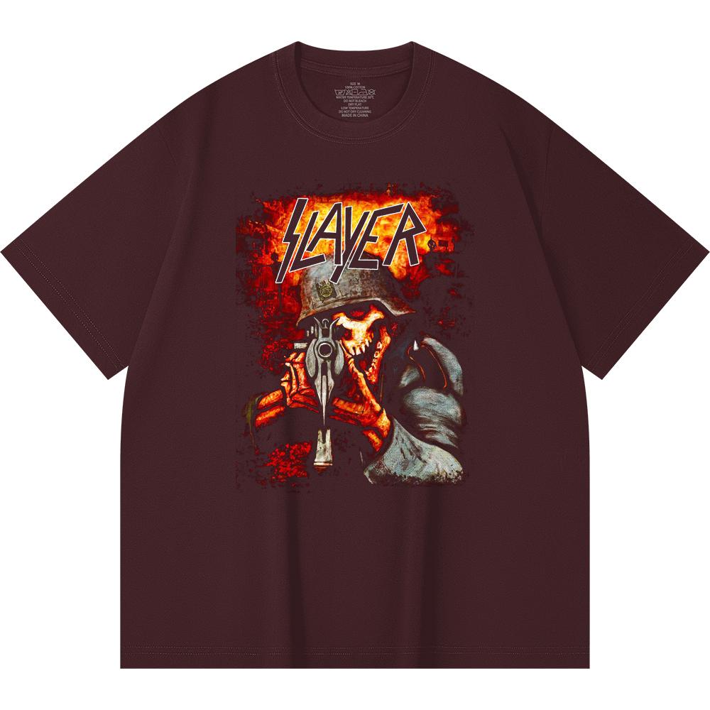 230 Gsm 100% Cotton Heavy Metal T-Shirt Rock Band Popular Music Print Unisex Heavy Cotton T Shirt