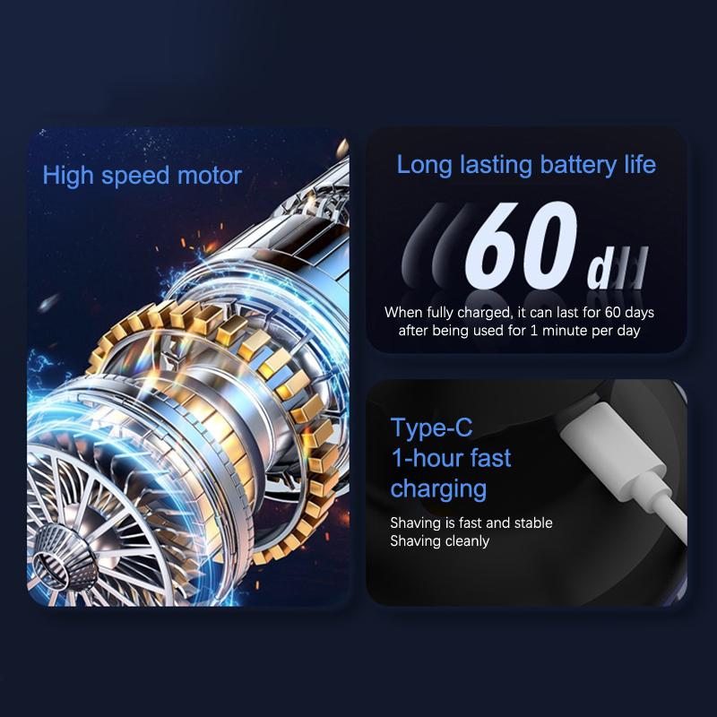 Portable Hair Cutting Devices 360 Degree Hair Clipper Blade Electric Clipper Usb Universal Hair Trimmer Kit With Led Display