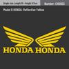 Honda Wings Motorcycle Decals - Girly Cute Laser-Modified Stickers for Electric Bikes