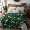 Christmas Flannel Blanket Throw Christmas Red Tree Plush Cozy Fleece Blankets for Couch Sofa Bed Ideal Gifts for Kids Adults