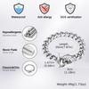 Rock Punk Men's Snake Head Chain Bracelet,11MM Stainless Steel Thick Chain Wristband,Birthday Party Gift for Him