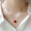 J.Lauren Mother-of-Pearl Malachite Double-Sided Pendant Rose Gold Necklace N01122