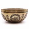 Tibetan Singing Bowl 21cm 5 Buddhas Engraved