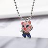 Demon Slayer Anime Series Beaded Necklace Etsy Bead Collarbone Chain Creative Cartoon Bead Pendant Stylish Versatile Necklace