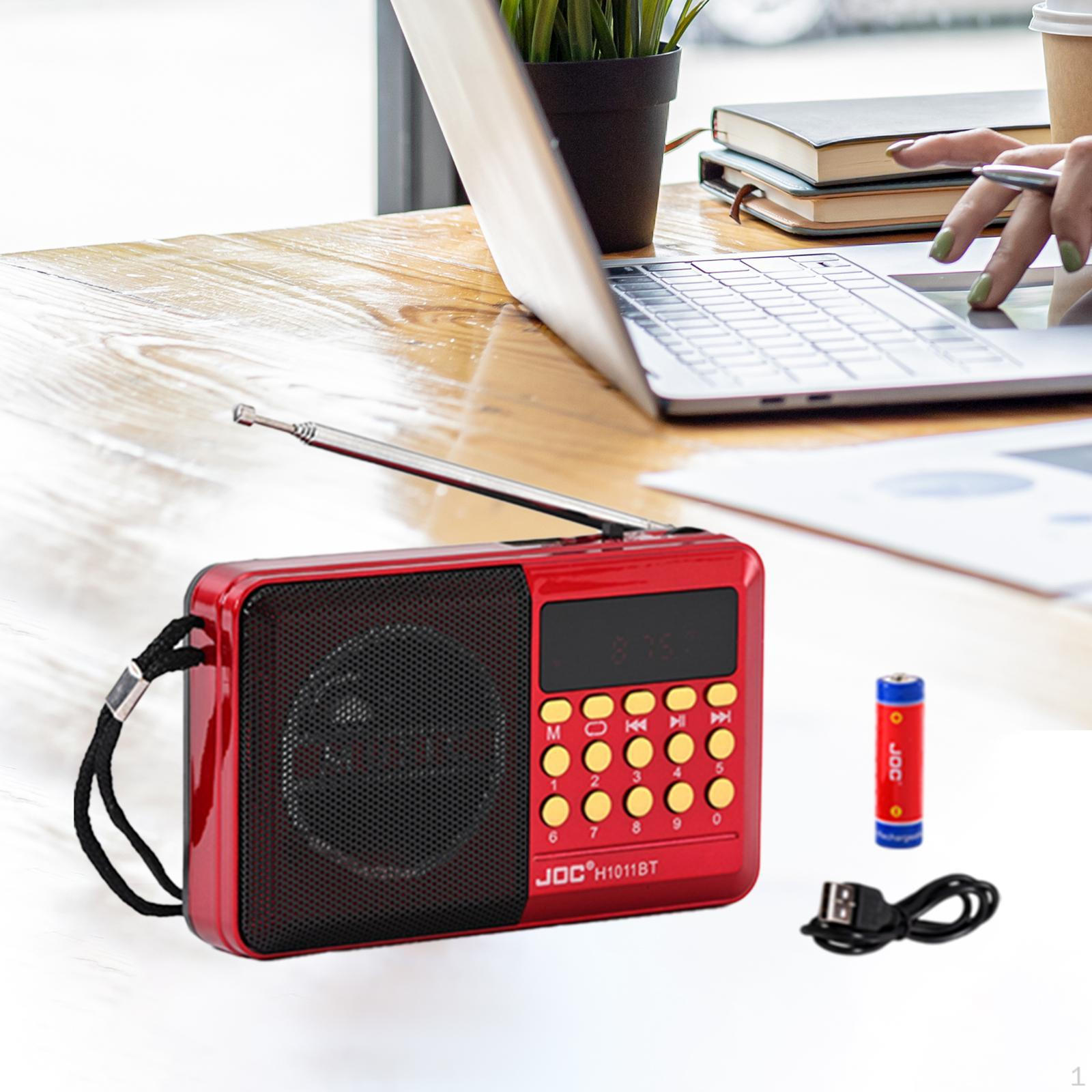 

Портативное радио BT TF Card Support Gifts для пожилых людей со светодиодным дисплеем красный