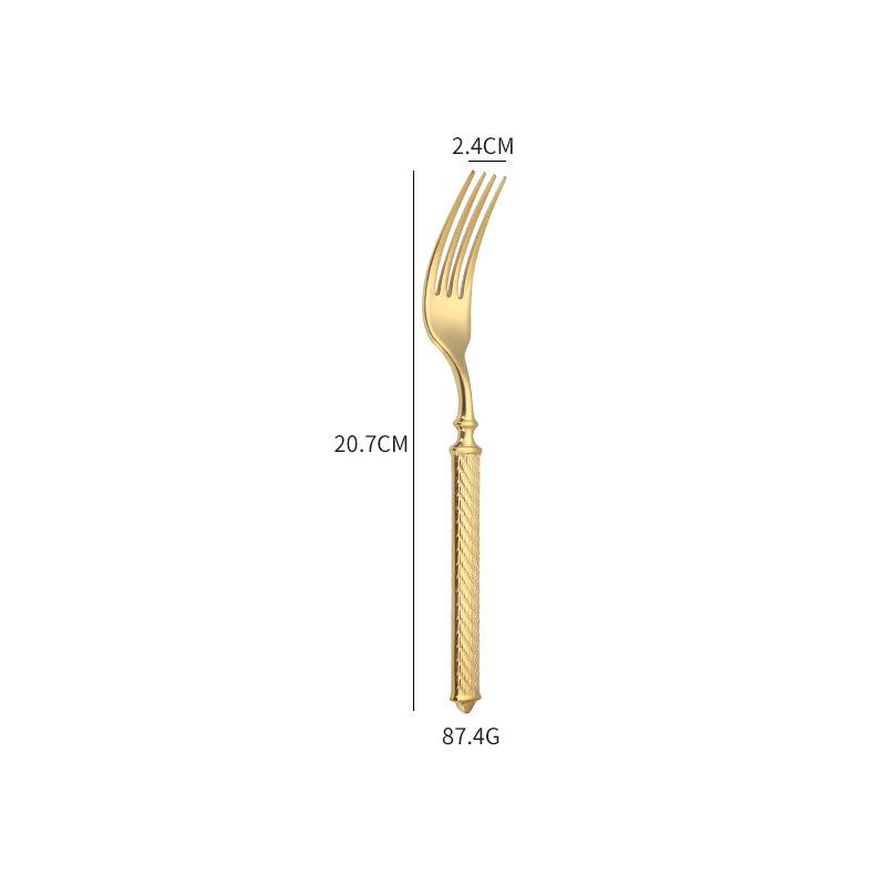 2024 New 304 Stainless Steel Western Tableware Knives, Forks, Spoons, Round Hemp Rope Creative Handle Hotel Restaurant