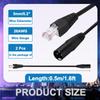 Uxcell 3-Pin DMX512 XLR Female To RJ45 Female Adapter Cable, 2-Piece 1.6ft Microphone Extension Cable for Stage Studio Console Lighting