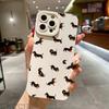 Pink Heart Sausage Dog Pattern Phone Case for Samsung Galaxy S25 Ultra S24 Plus S20 S21 S22 S23 FE A15 A35 A54 A55 Cover
