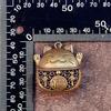 Good Lucky Cat Keychain Charms Brass Cat Feng Shui Zhaocai Wealth DIY Retro Hanging Ornaments