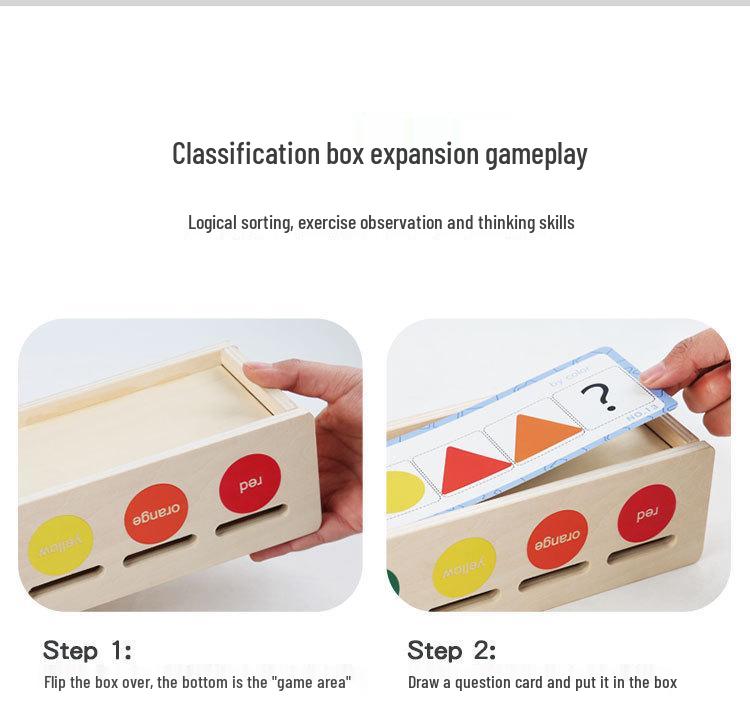Children's Wooden Educational Shape Sorting Box: Develops Fine Motor Skills & Color Cognition