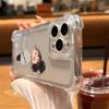 Cute Angry Little Girl Printed Clear Phone Case For iPhone 16 14 13 12 11 15 Pro Max SE XR X XS 7 8 Plus Transparent Tpu Cover