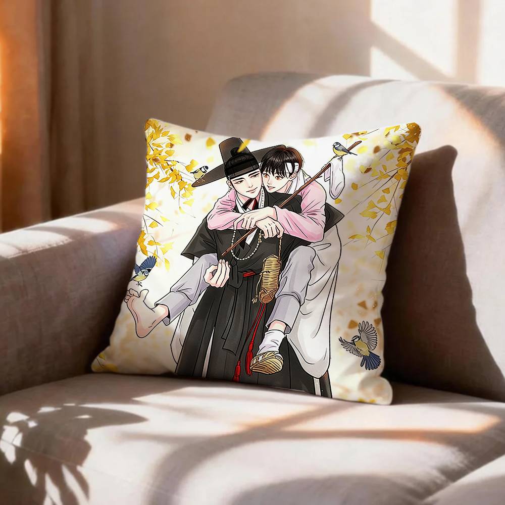Ancient Korean BL manhwa Nakyum Seungho  Pillow Case Pattern Printed Pillowcase For Living Room Sofa Cushion Cover