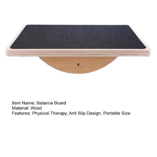 Wooden Rectangle Yoga Balance Board Adults Stability Balance Core Strength Training Physical