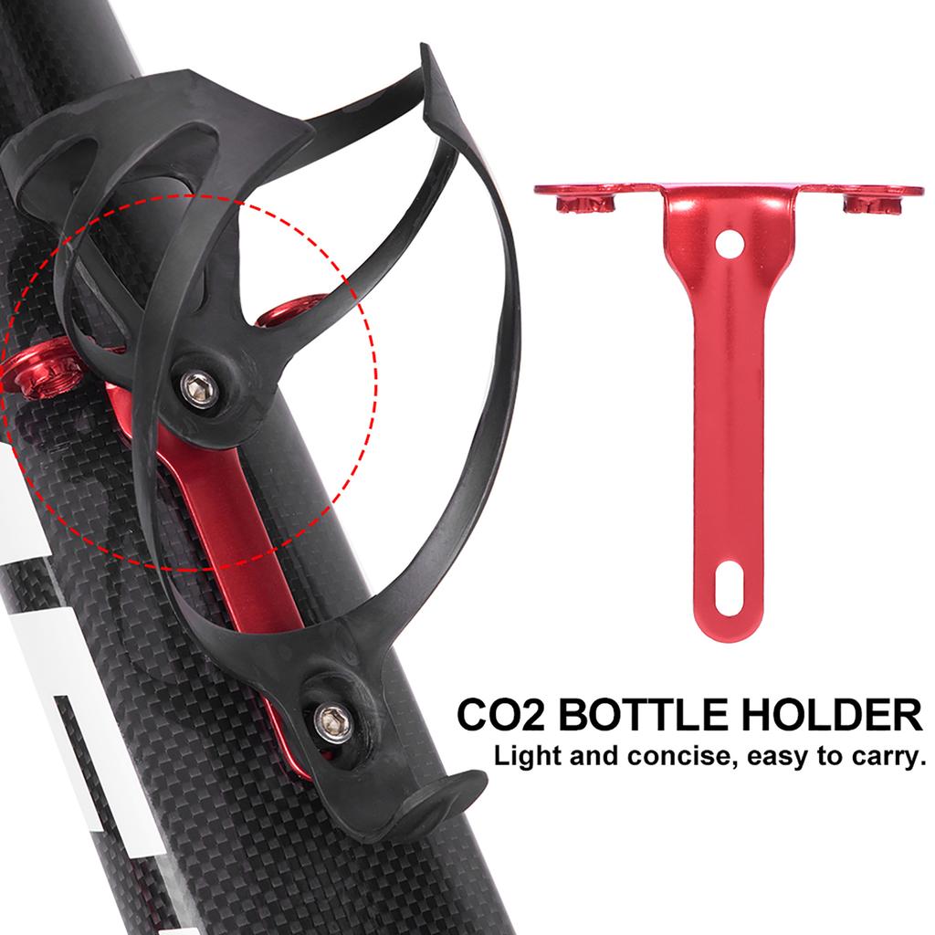 Mountain Bike Inflating Bracket CO2 Cartridge Holder Riding Accessories (Black)