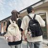 Schoolbag Color Matching Student Schoolbag Travel Large Capacity Backpack Cute Simple Casual High School Student Laptop Bag