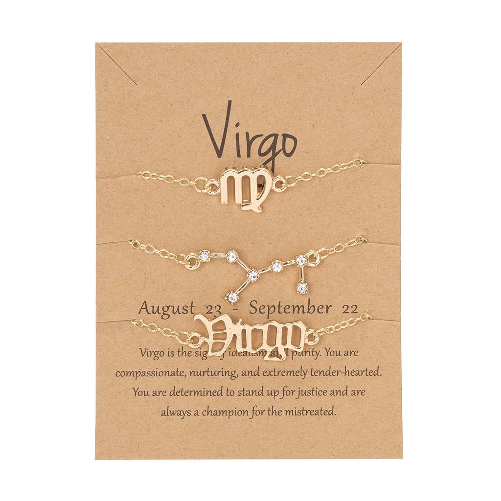 Zodiac Constellation Bracelets Set With Alloy Material For Gift And Collecting