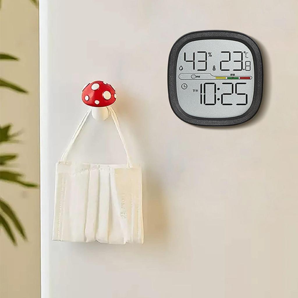 Acid Digital Alarm Clock, Desk Clock with Magnetic Attachment, Large LCD Screen, Easy to Read, 1224 Hour Time, Humidity and Temperature Display,