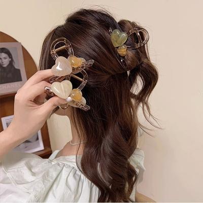 Splicing Heart hajcsat Édes zselés színű cápacsipesz női lányoknak csúszásmentes lófarok tartó Hajkapcsok hajkiegészítők