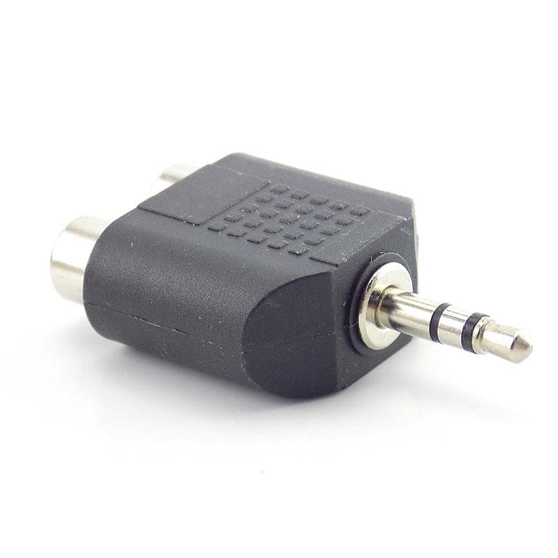 

1x 1/4 дюйма аудио 3,5 мм 6,5 мм 6,35 мм штекер на 2 двойных RCA гнездовых разъема Y-разветвитель стерео разъем конвертер AV-адаптер B 3.5mm to 2RCA