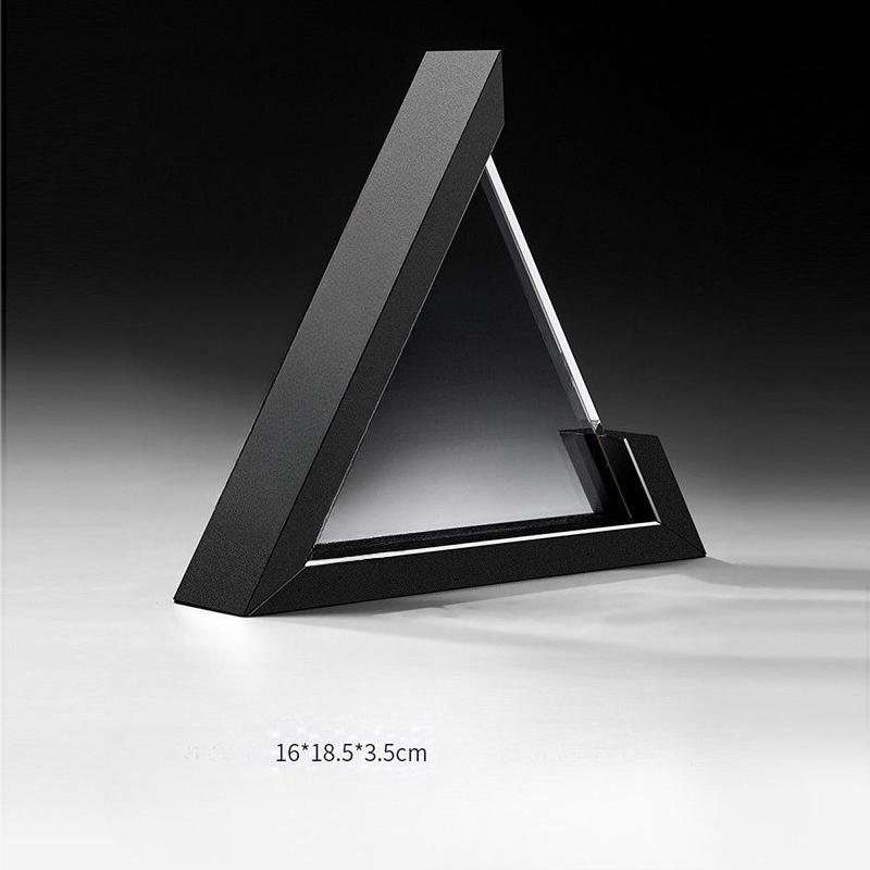 

Customized Triangle Shape Metal Crystal Trophy, Excellent Staff Company Annual Meeting Awards, Home Decor Outstanding Medal, 1Pc