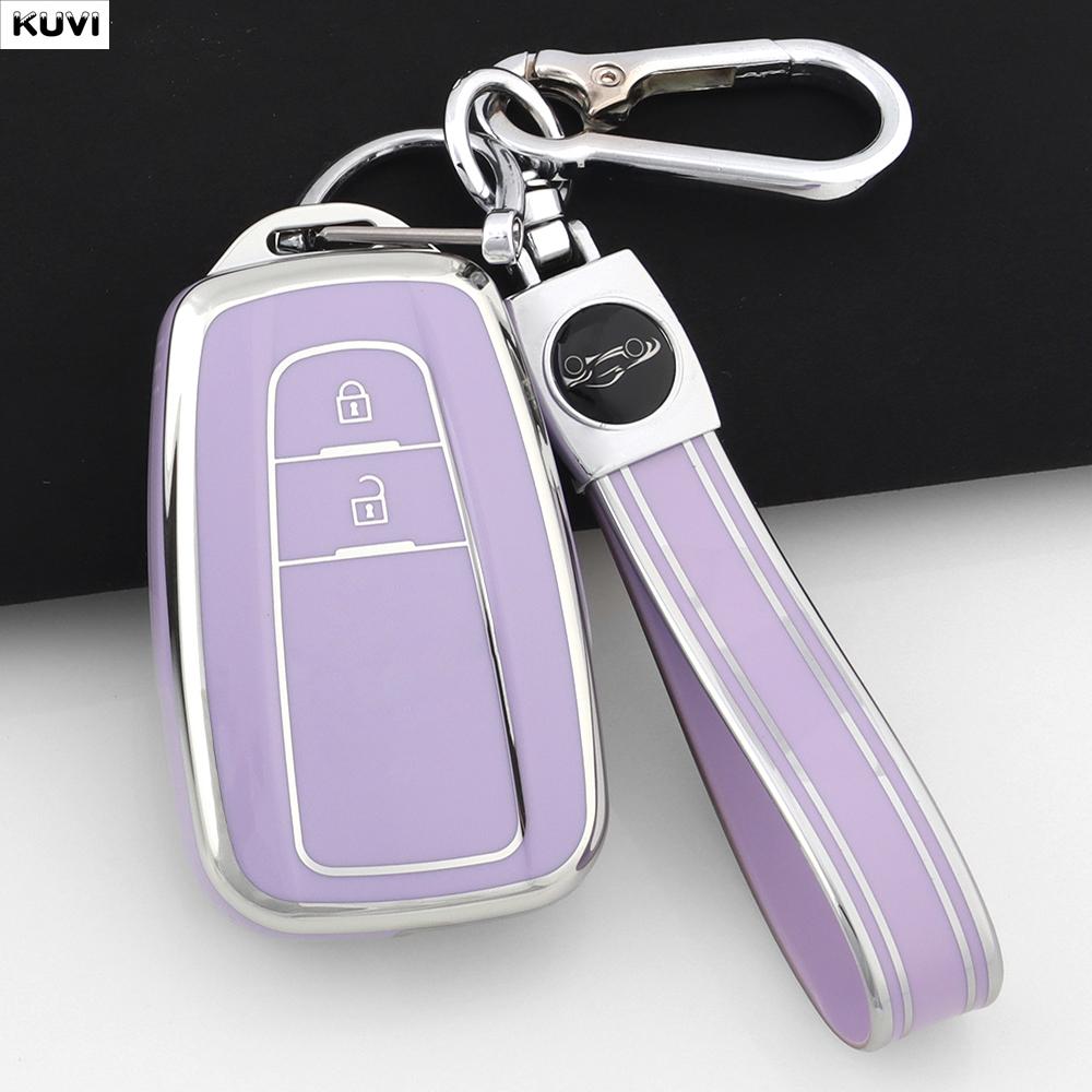 2 Buttons Tpu Auto Smart Key Fob Cover Case Keyless Housing Fit For Toyota Corolla Prius Camry Chr C-Hr Rav4 Altis Land Cruiser Prado