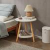 Double Layered Circular Dining Table, Small Side Table Round Wood Table, Suitable for Home Living Room Decoration, Bedroom