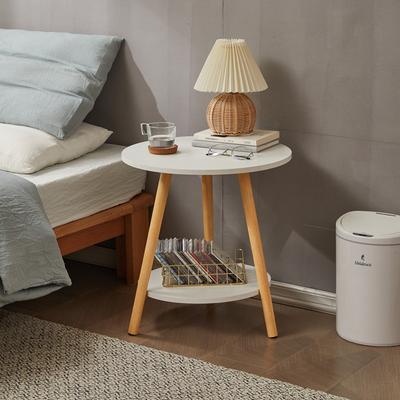 Double Layered Circular Dining Table, Small Side Table Round Wood Table, Suitable for Home Living Room Decoration, Bedroom