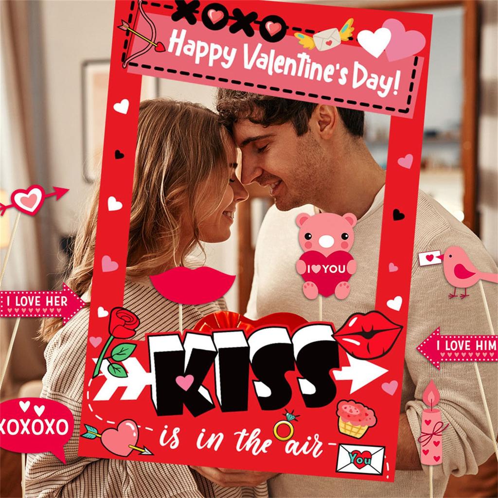 Valentine's Day Photo Props, Happy Valentine's Day Party Decorations, Fun Photo Decorations, Valentine's Day Party Decorations