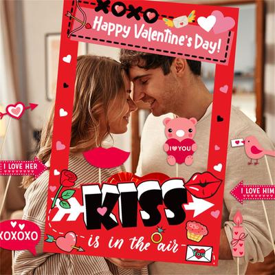 Accesorios para Fotos de San Valentín, Decoraciones para Fiesta de Feliz Día de San Valentín, Decoraciones Divertidas para Fotos, Decoraciones para Fiesta de San Valentín