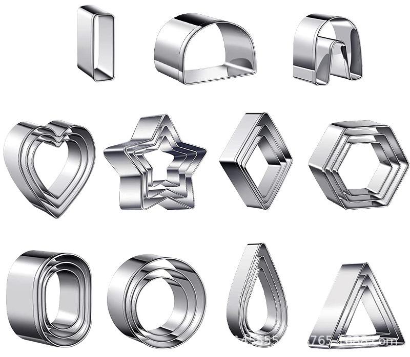 Set di 33 Stampi per Orecchini in Acciaio Inossidabile per Ornamenti in Argilla Fai-da-Te e Figure Creative.