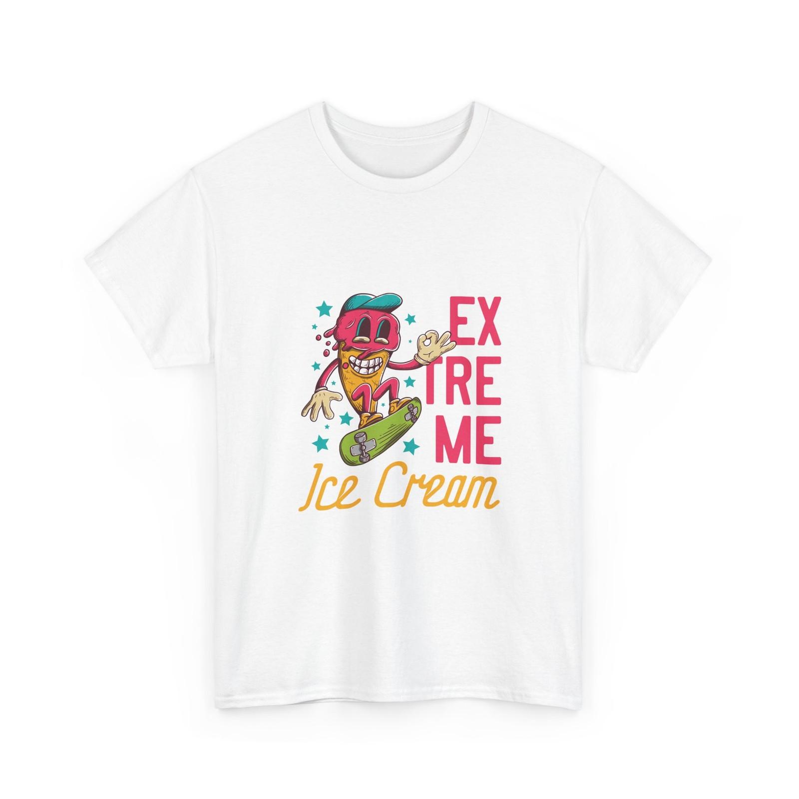 Extreme Ice Cream Tee | Skateboarding Ice Cream Character, Cool Fun Shirt S разноцветный