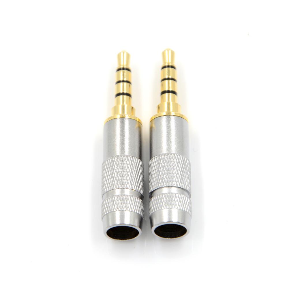 1PC 3.5mm Stereo 4 Pole Headphone Jack Audio Solders - 4 Pole 3.5mm Stereo Headphone Male Plug Jack Audio Solders Connector
