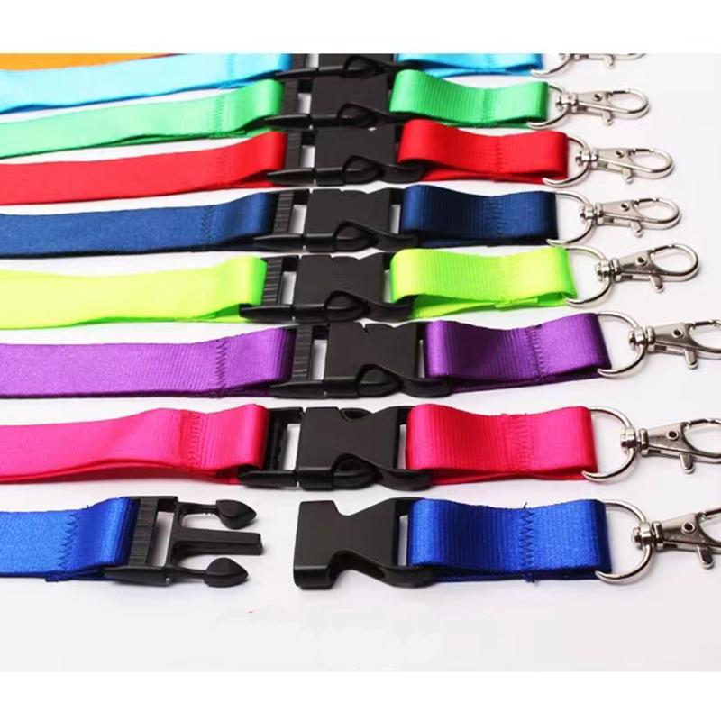 10pcs/lot Safety Hanging Neck Strap Lanyard For Mobile Phone ID Name Card Badge Holder Keys 2cm Wide Multi Functional Lanyard