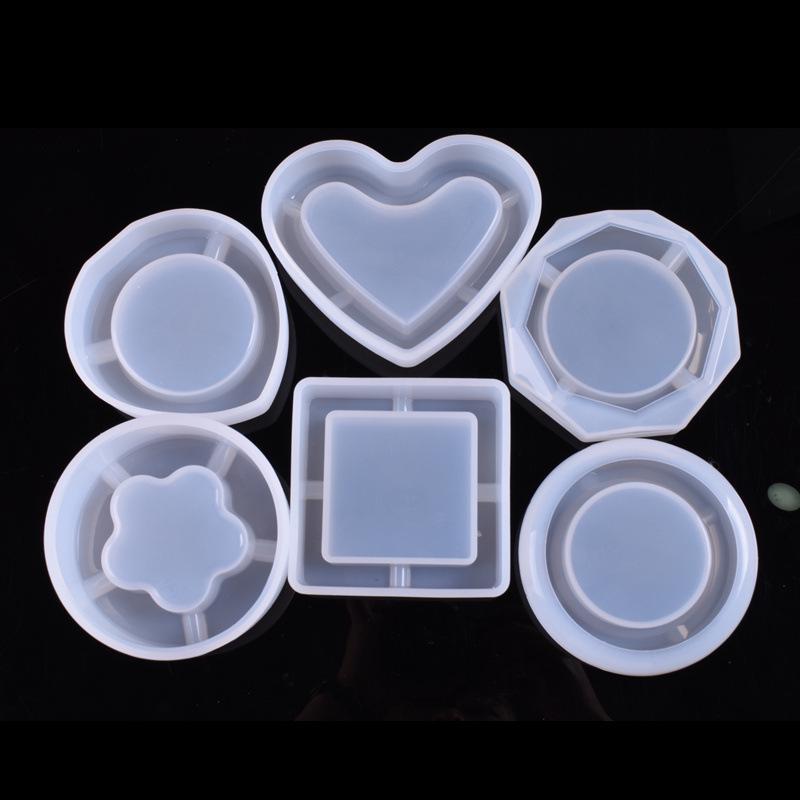 

DIY Silicone Mold for Heart, Square, Rhombus, Round, and Plum Blossom Crystal Epoxy Ashtrays 101 Small Round Ashtray Mold
