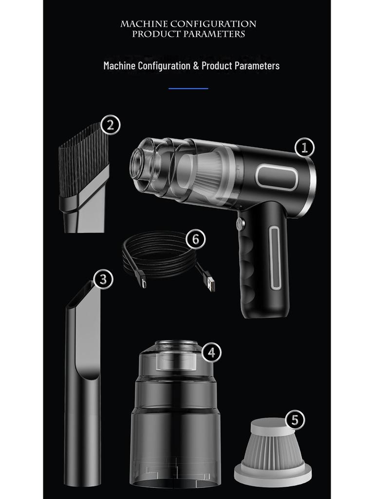Compact Dual-Use Handheld Vacuum Cleaner for Home and Car