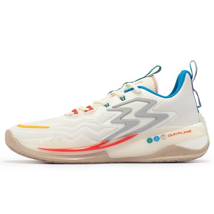 361 Big3 3.0 Pro Abrasion Resistant Breathable Low Top Basketball Shoes Men's Feather White 672311110F-1