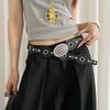 Leopard Women's Rivet Belt Vintage Dress Jeans Belt Leather Waistband  Waist Accessories