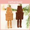 Plush Velvet Nutcracker Toy Hanging Decor Holiday Christmas Ornament Tree