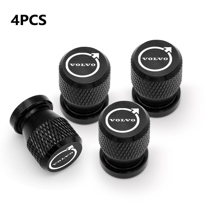 4pcs Aluminum Car Tire Valve Stem Caps Tire Valve Caps For Volvo EX90 EC40 XC40 XC60 XC90 V60 V90 S60 S90 2025 Car Accessories