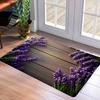 Lavender Long Runner Rug - Soft Non-Slip Washable Welcome Mat for Kitchen, Bedside & Hallway Home Decor