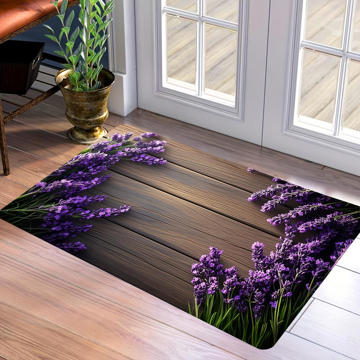 Lavendel Lange Runner Vloerkleed - Zacht Antislip Wasbaar Welkomismat voor Keuken, Nachtkastje Hal Woondecoratie 40x60cm