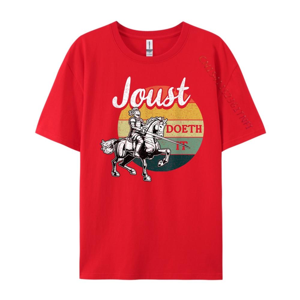 Joust Do It Jousting Knight Renaissance Festival Medieval Mens Designer T Shirt Band Tshirts Chinese Style S