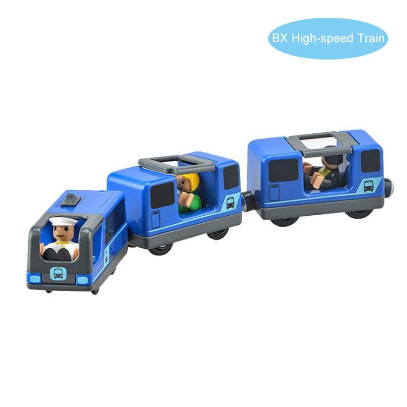 Kids Electric Train Toys Set Train Diecast Slot Toy Fit Standard Wooden Train Track Railway Gift For Children